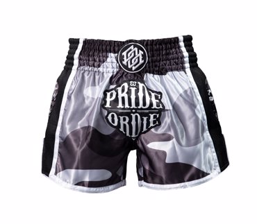 Pride Or Die reckless MUAY THAI SHORTS-BLACK